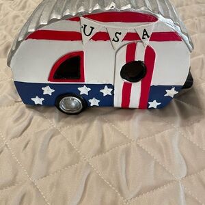 Patriotic USA Camper Decor lights up